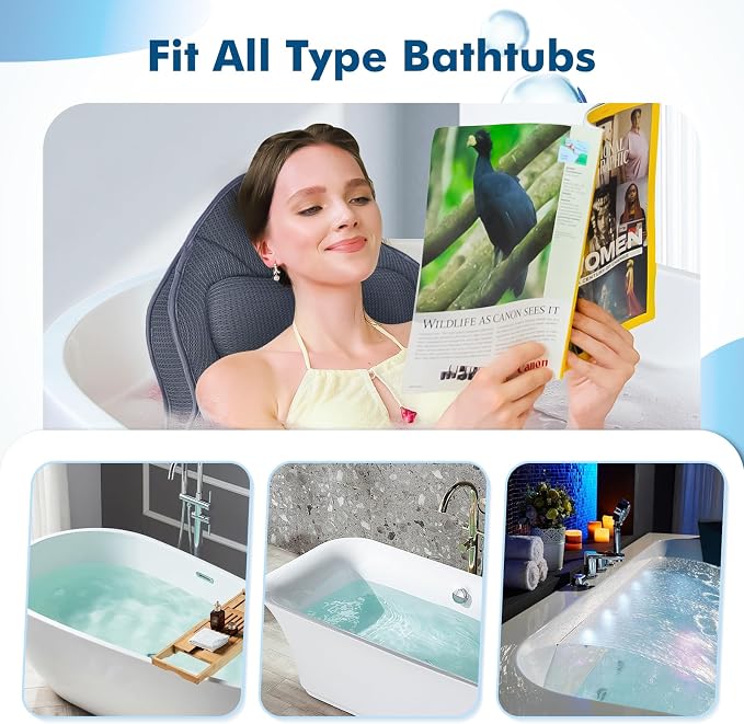 Poemland Full Body Bath Pillow for Tub-Extra Thick Bathtub Pillow - Image 6