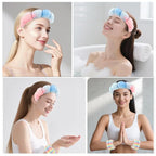 Zkptops Spa Headband for Washing Face Wristband Set Sponge Makeup Skincare - Image 4