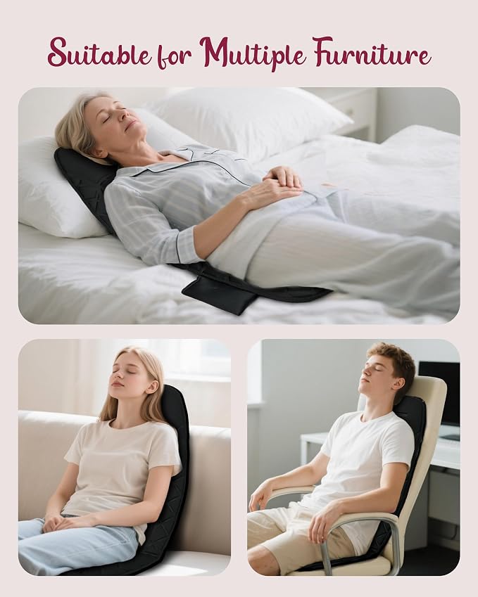 Vibraiton Back Massager for Chair, Massage Seat Cushion, Back Massage Pad - Image 6