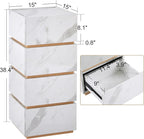 BarberPub Marble Patterned Salon SPA Cabinet, Storage Barber Organizer - Image 3