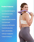3-in-1 Detachable Massage Gun Deep Tissue, Ergonomic Extension Handle Back - Image 9