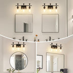 Bathroom Light Fixtures, Matte Black Vanity Lights - Image 5