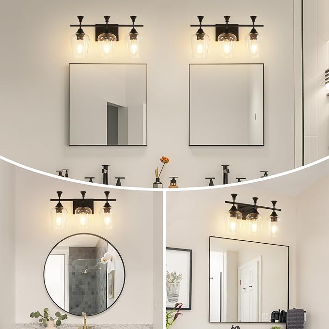 Bathroom Light Fixtures, Matte Black Vanity Lights - Image 5