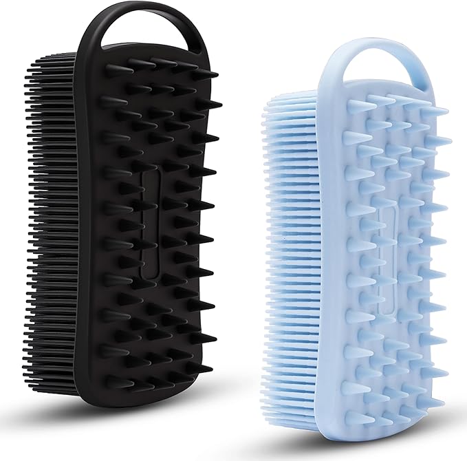2 PC Silicone Body Scrubber, 2 in 1 Exfoliating Shower Bath Scrubber, Soft by MtBoi