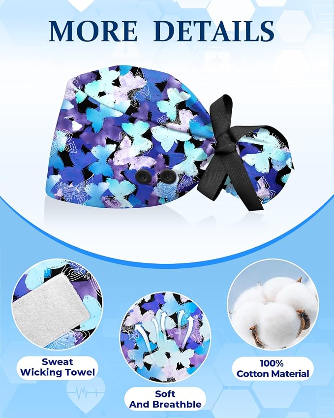 Plifal 100% Cotton Scrub Cap - Image 3