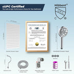 Hibbent 12'' All Metal CUPC Certified Shower Head, High Pressure Rainfall - Image 8
