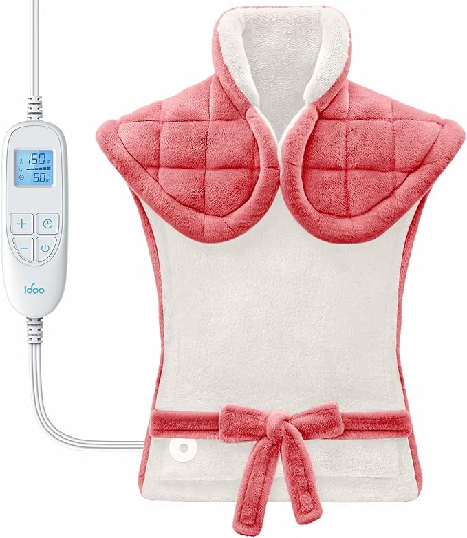 iDOO Heating Pad for Back Neck & Shoulders Pain Relief, FSA Eligible Items by idoo