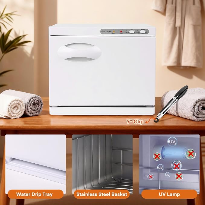 Hot Towel Cabinet, Yofuly 8L White Towel Heater - Image 3