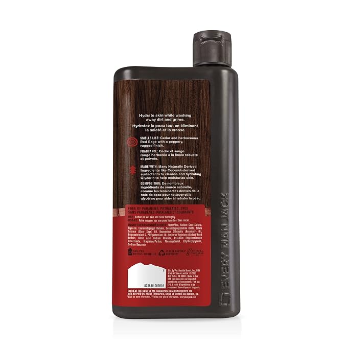 Every Man Jack Nourishing Cedar + Red Sage Mens Body Wash - Image 9