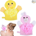 JIEYAO 2 Pcs Bath Mitt Washcloths Gloves, Cute Cartoon Exfoliating Glove Body by Unknown