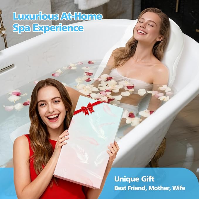 Full Body Bath Pillow for Bathtub, Thick Bathtub Cushion Soft 5D Mesh Spa - Image 6