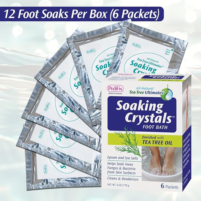 PediFix Soaking Crystals Foot Bath – 6 Packets – Therapeutic Foot Soak - Image 2
