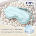 Silk Sleep Mask, Eye Mask for Sleep Women Men, Mulberry Sleeping Mask - Image 3