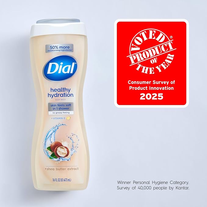 Dial Body Wash, Healthy Hydration, Shea Butter Extract + Vitamin E, 16 fl oz - Image 4