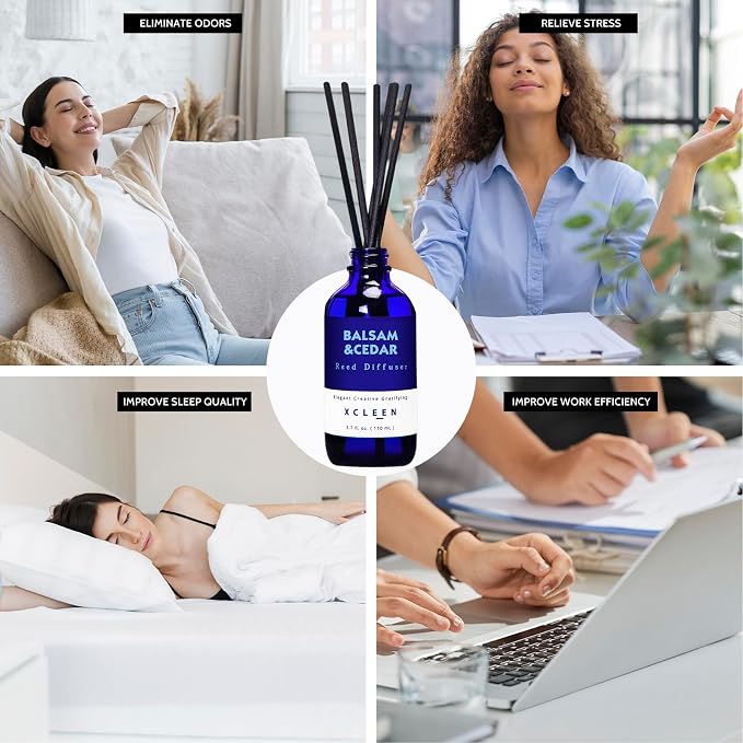Xcleen Reed Diffusers for Home, Balsam & Cedar Diffuser - Image 6