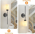 Black Wall Sconces Set of 2 - Image 8