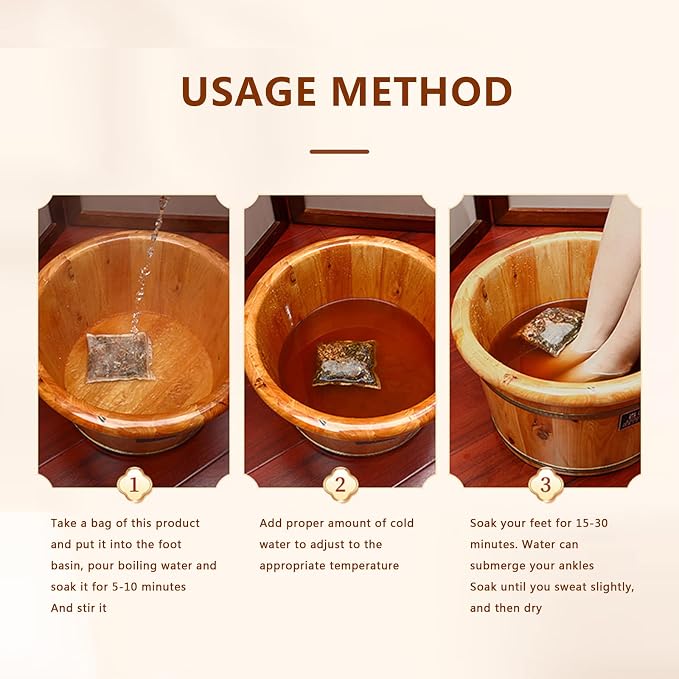 30 Pack Ginger Herbal Foot Soak Spa - 900g Natural Plant Blend - Image 5