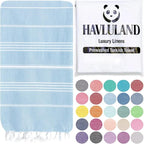 HAVLULAND Turkish Beach Towels, Oversized 40"x72" Turkish Bath Towel, Highly by Havluland