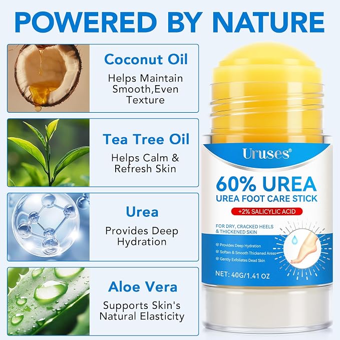 Uruses Urea Cream 60% plus Salicylic Acid 2% Urea Foot Care Stick, Foot Cream - Image 5
