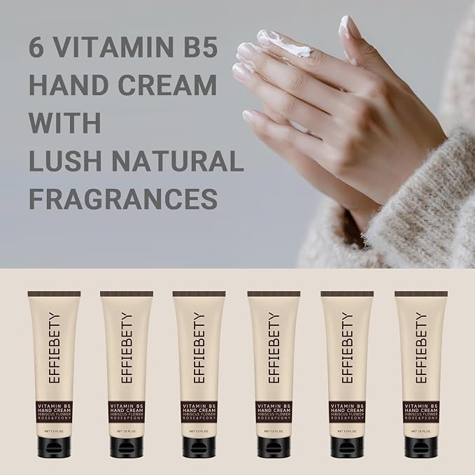 Vitamin B5 Hand Cream 6 Pack, Fast-Absorbing & Non-Greasy - Image 2