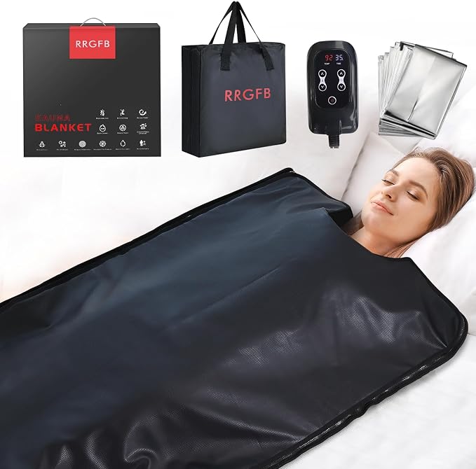 Infrared Sauna Blanket, Durable PU Leather Cover Detox & Relaxation at Home by Unknown