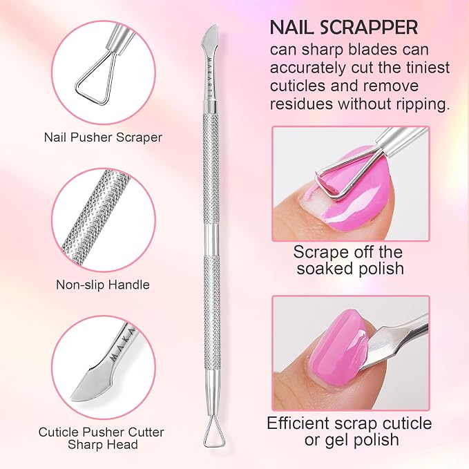 Makartt Cuticle Trimmer with Cuticle Pusher - Image 4
