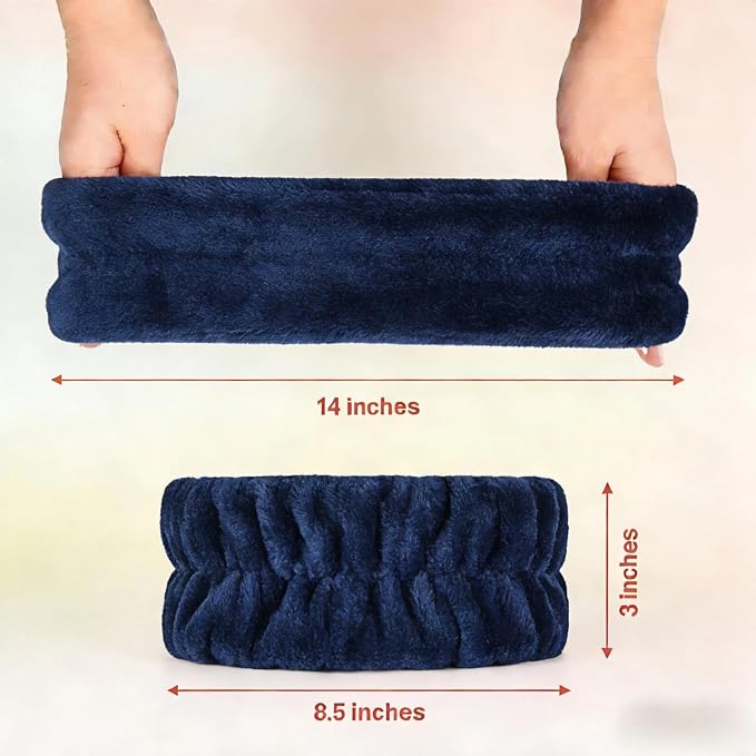 hexiaoxiao 6 Pack Microfiber Spa Headband Elastic Skin-Friendly No Slip Hairband - Image 3
