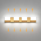 Tipace Gold Vanity Lights for Bathroom Modern LED 4 Lights Bathroom Vanity - Image 5
