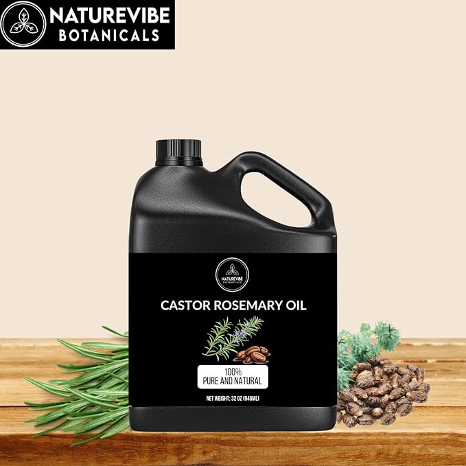Naturevibe Botanicals Castor Rosemary Oil 32 Ounces | 100% Pure and Natural | - Image 8