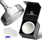 AquaHomeGroup - Filtered Shower Head Chrome & 2 x cartridges by Aquahomegroup