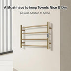 Towel Warmer Bathroom Wall Mounted Drying Rack Plug-in Electric Heated Towel - Image 4