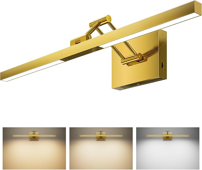VONLUCE 24" LED Bathroom Vanity Light, 3CCT Modern LED Vanity Lights by Vonluce