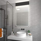 Aipsun 24in/20W LED Matte Black Modern Vanity Light Matte Black Wall Light Up - Image 2