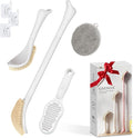 Foot Brush/Foot File/Silicone Body Scrubber Set, 3-in-1 Foot Scrubber by GEENOA