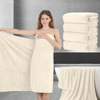 Extra Large Bath Sheet Set of 4, Ultra Soft Fluffy Towel, 35”x 70”Oversized by JessyHome