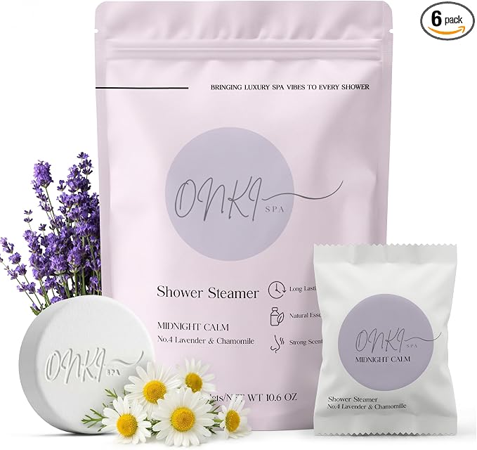 Shower Steamers Aromatherapy 6 Pack – Relaxation, Self Care, Stress Relief by OnkiSpa