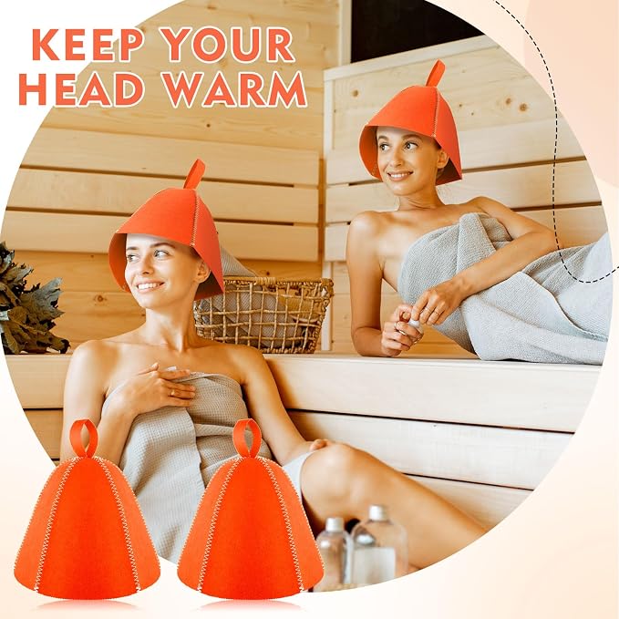 JaGely Sauna Hat for Men Women Sauna Hat Vaporarium Cap Russian Banya Cap for - Image 3