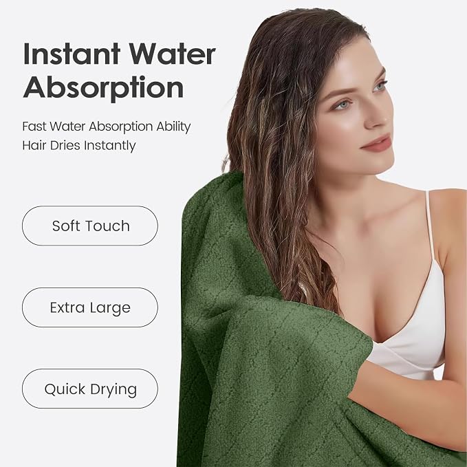 JML Pack of 4 Bath Towels, Large Microfiber Towel Set, Ultra Soft, Super - Image 5