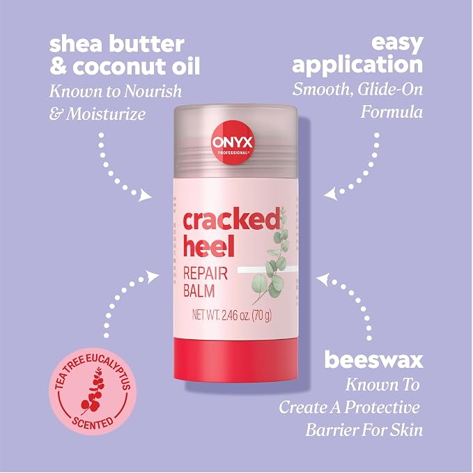 Onyx Professional Cracked Heel Repair Balm Stick, Tea Tree Eucalyptus Scent - Image 3