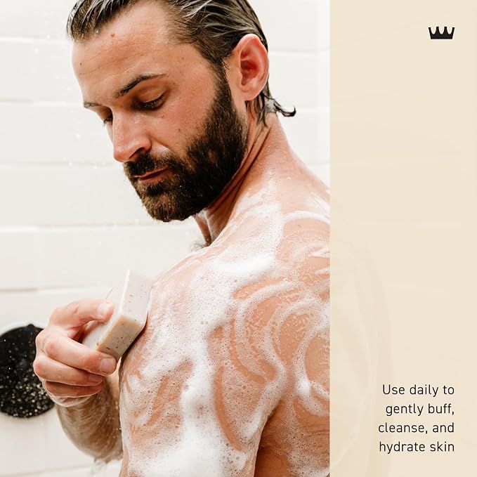 Cremo Exfoliating Body Bar for Men, Italian Bergamot Scent, Cleanses and - Image 5
