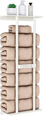 STWWO Wall Towel Rack for Rolled Towels, Towel Storage for Small Bathroom Can by STWWO