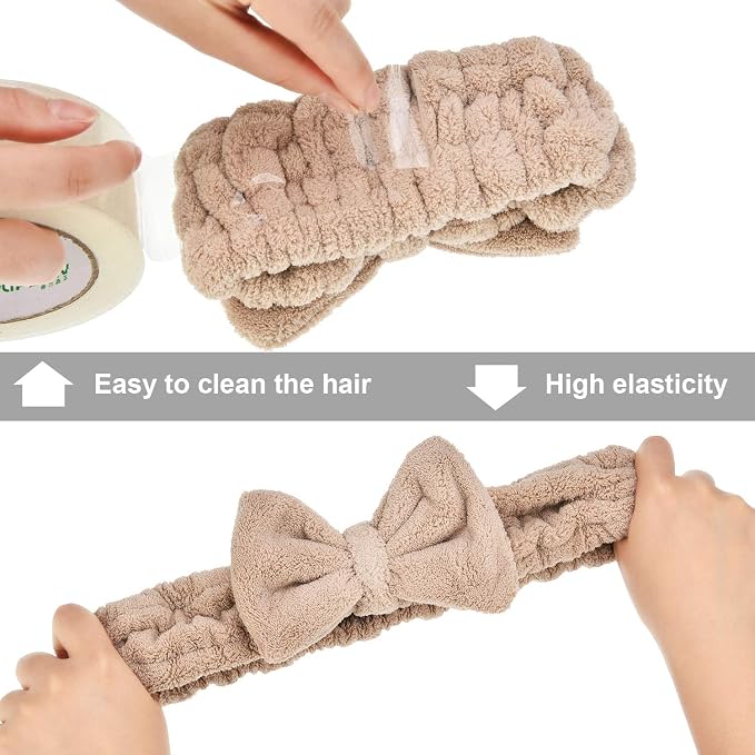 3 Pieces Towel Headbands for Women Makeup Headband for Washing Face Makeup Spa - Image 5