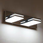 SineRise LED Modern Bathroom Vanity Light Fixtures, Chrome Modern Acrylic - Image 2