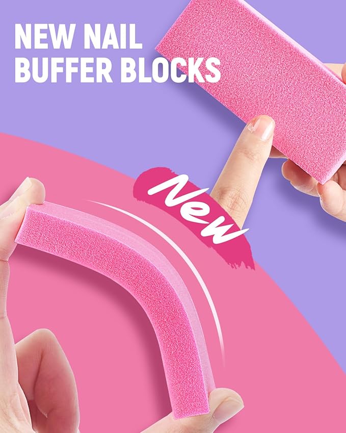 MORGLES Cuticle Remover Kit, 100/180 Nail File and Nail Buffer Blocks, Nipper - Image 4