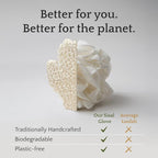 Sisal Body Exfoliator Glove 9", Natural Shower Mitt - Image 4