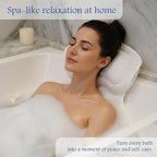 Bath Pillow for Tub Spa Gift Set for Women Luxury Bathtub Pillow for Neck & - Image 4