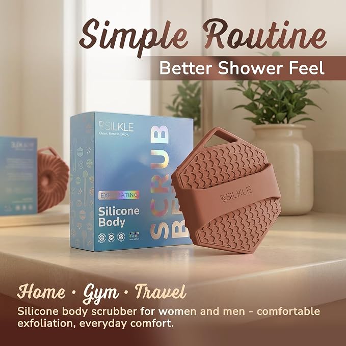 SILKLE Silicone Body Scrubber – Gentle Exfoliating Shower Scrubber - Image 7