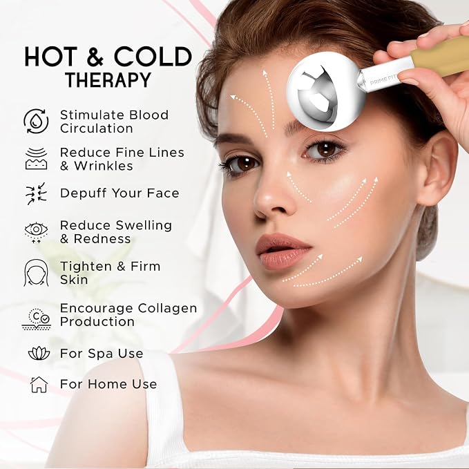 Ice Globes for Facials | Unbreakable Steel Cooling Roller | Cryo Sticks for - Image 4
