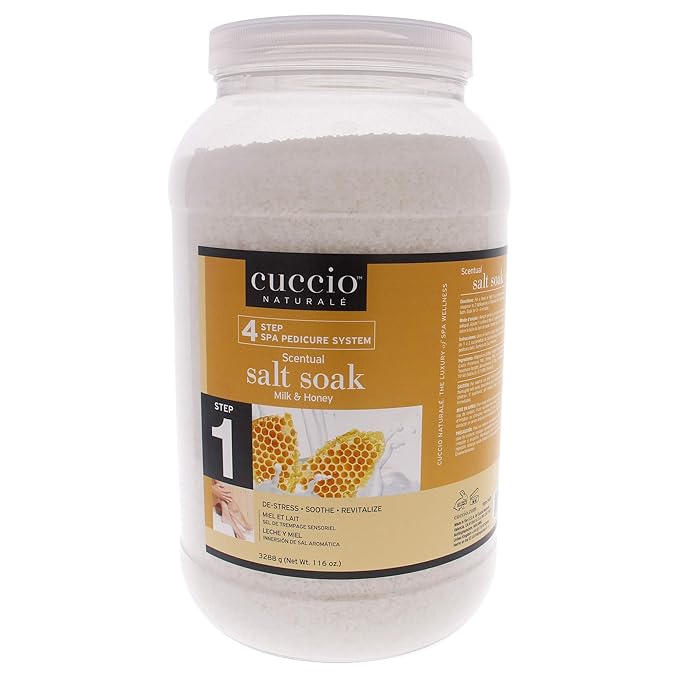 Cuccio Luxury Spa Scentual Salt Soak – Milk and Honey Bath Salts by Cuccio