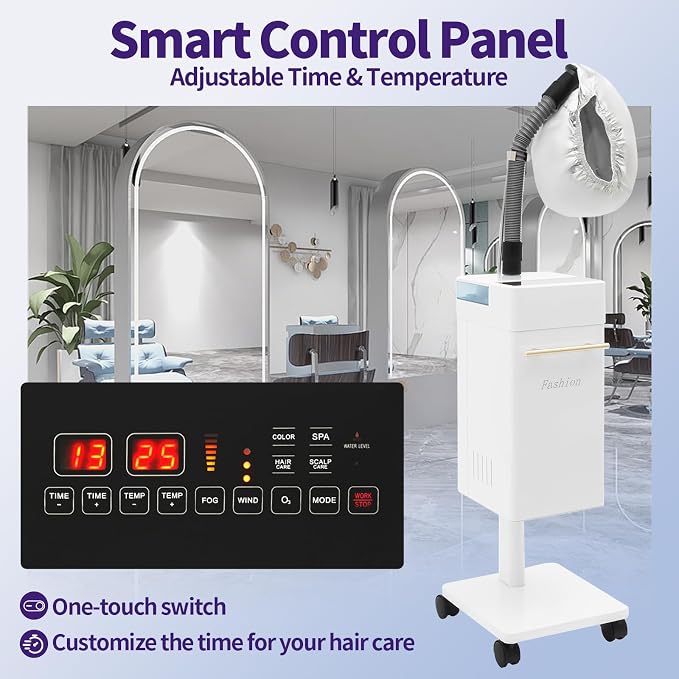 600W Vertical Nano Hair Steamer Dyeing Machine, Hair Oil Machine Freestanding - Image 3